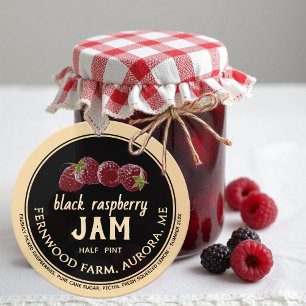 Black Raspberry Jam Classic Round Pegatina