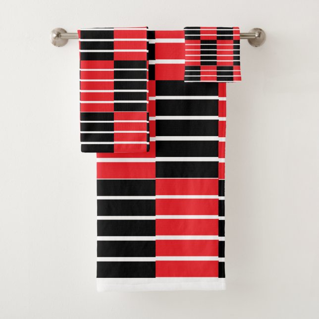 Black Red Checks and Stripes (In situ)