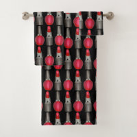 Black Red Fashionista Lipstick Nail Maquillaje Pol