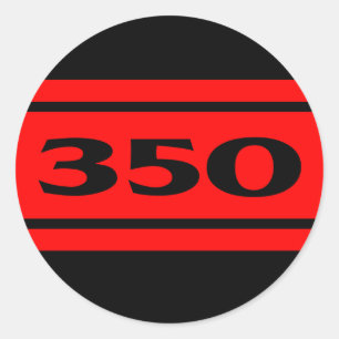Black Red Race Stripes 350 Pegatina