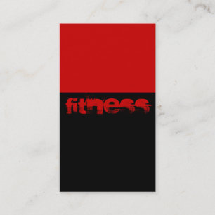 Black Red Stripes Fitness Sport Tarjeta de negocio