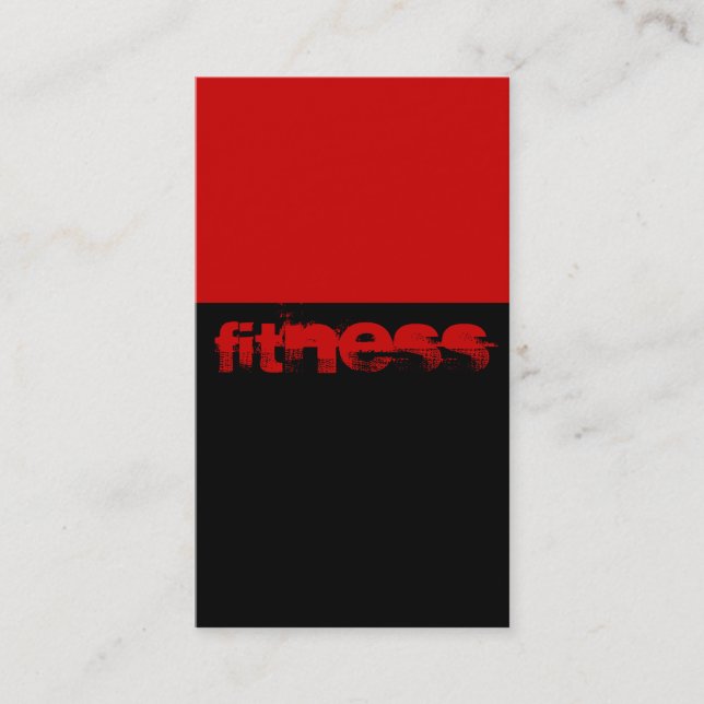 Black Red Stripes Fitness Sport Tarjeta de negocio (Anverso)