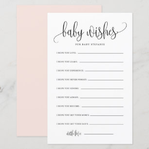 Black Script Baby Well quiere tarjeta de Baby Show