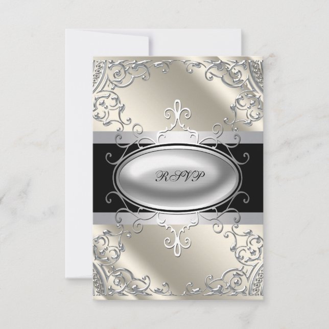 Black Silver Marfil Black White RSVP (Anverso)