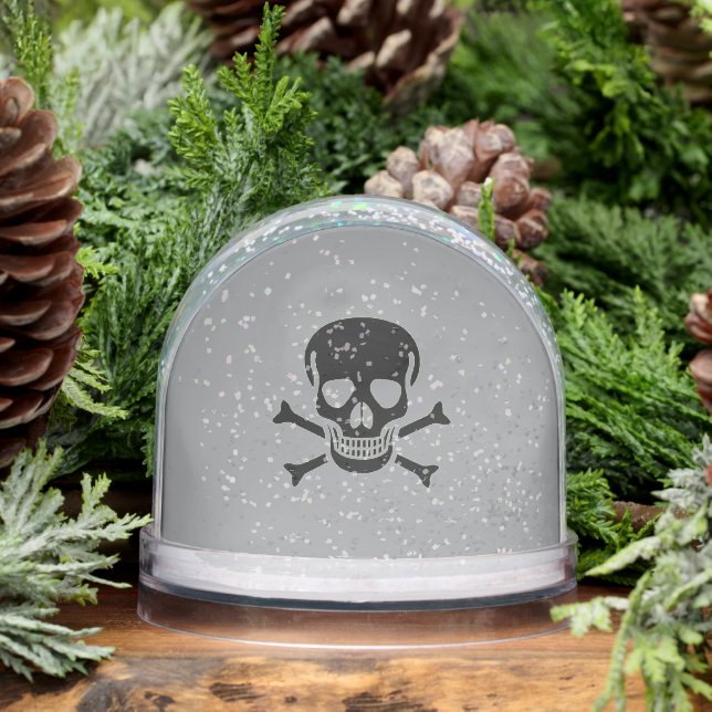 Black Skull gray snow globe (Invierno)