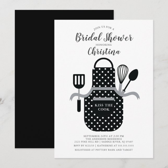 Black Stock la invitación a la ducha de novia de l (Anverso / Reverso)