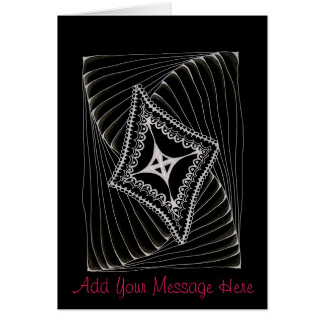 Black Swirling Kite Doodle (Frente)