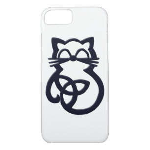 Black Trinity Knot Funda para iPhone para gato cel