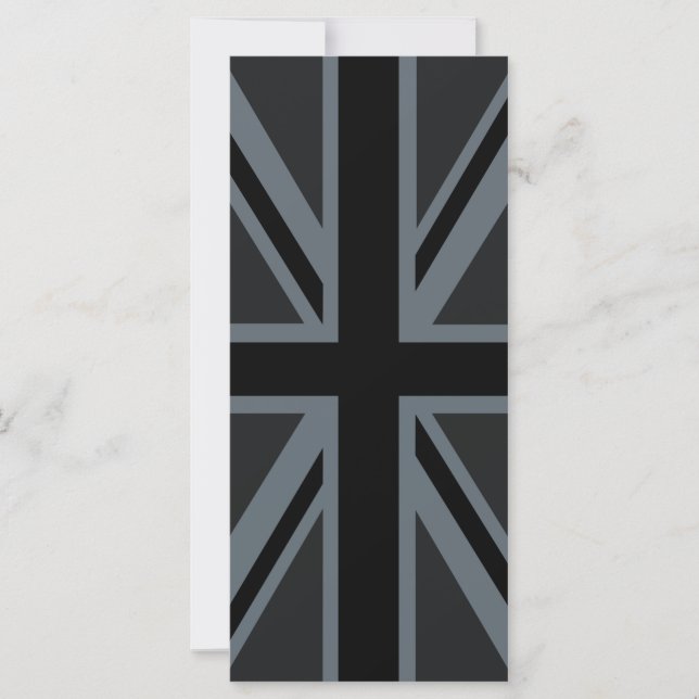 Black Union Jack British Flag Design Personalizar  (Anverso)