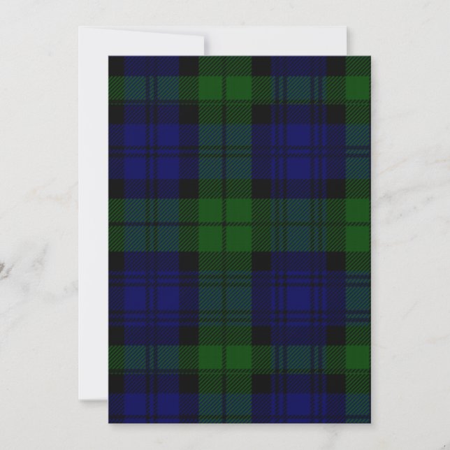 Black Watch Tartan Blue Green Plage (Anverso)