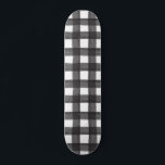 Black Watercolor Gingham Skateboard<br><div class="desc">Un estilo tan clásico como su A-game,  este divertido skateboard presenta un diseño de gingham de color negro.</div>