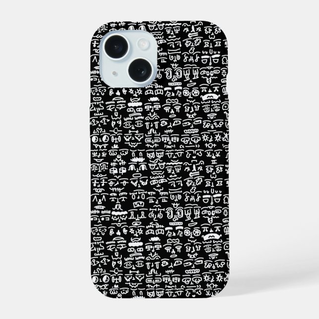 Black & White Doodle Pattern  Case – Bold Ab (Reverso )
