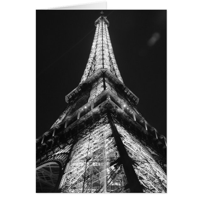 Black White Eiffel Tower Paris Europe Travel (Frente)
