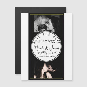 Black White Gold Modern Minimal Save the Date