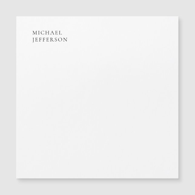 Black & White Minimalist Plain Modern (Anverso)