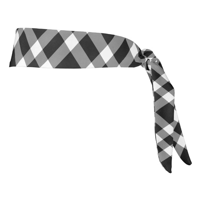 Black White Plaid Checker Seamless Pattern (Girar 90)