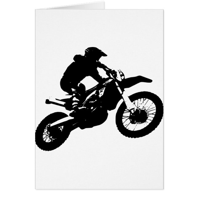Black White Pop Art Motocross Motoryle Sport (Frente)