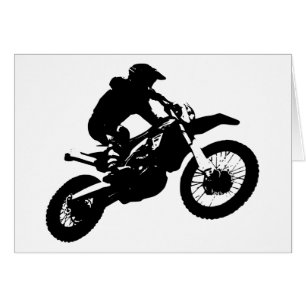 Black White Pop Art Motocross Motoryle Sport