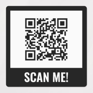 ¡Black White Scan Me! Etiquetas de código QR