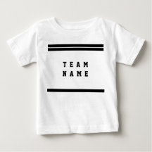 Black & White Sports Jersey Team Name Front Back