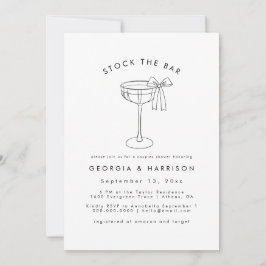 Black White Stock La Invitación De La Ducha Bar