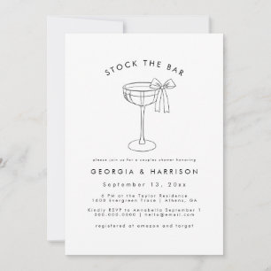 Black White Stock La Invitación De La Ducha Bar