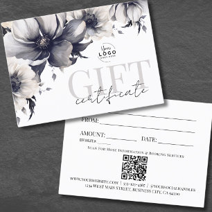 Black White Your Logo - Certificado de regalo para