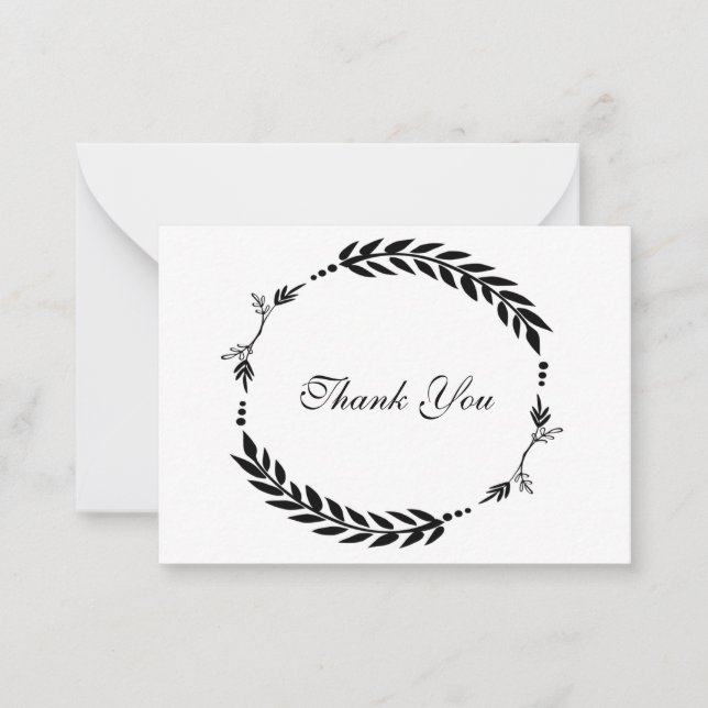 Black Wreath Flower gracias a las tarjetas (Anverso)