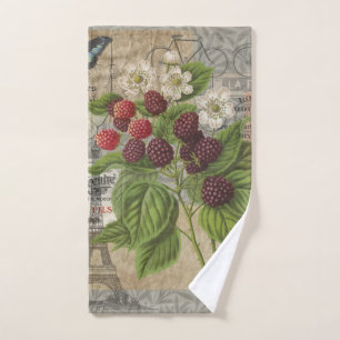 Blackberries Floral Jardín Flor Mariposa Arte