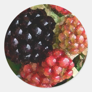 Blackberries Watercolor - pegatina