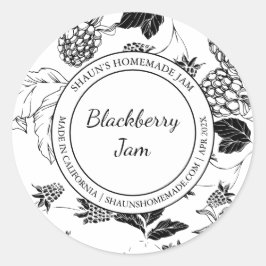 Blackberry Jam Sketch Etiqueta moderna