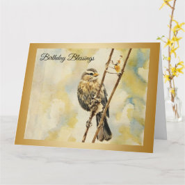 Blackbird de ala roja - Tarjeta de cumpleaños