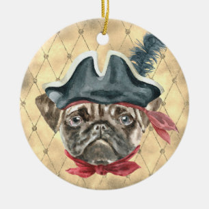 Blackface el ornamento del pirata de Pug