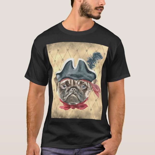 Blackface la camiseta del pirata de Pug (Anverso)