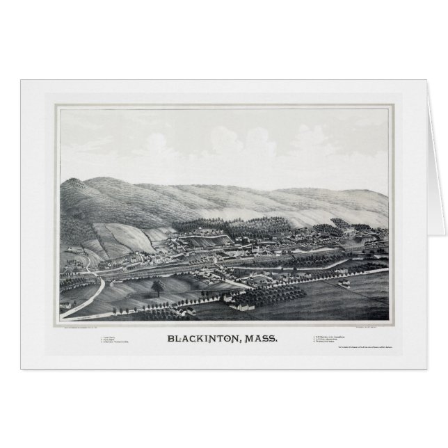 Blackinton, mapa panorámico de las MAMÁES - 1889 (Anverso (Horizontal))