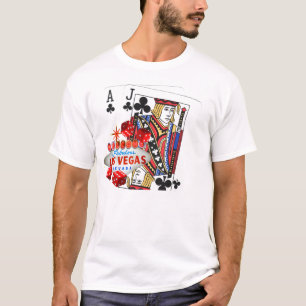 Blackjack y dice la camiseta de Las Vegas