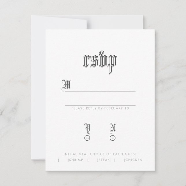 Blackletter RSVP (Anverso)