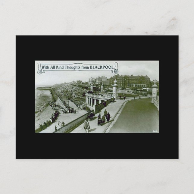 Blackpool, antigua postal (Anverso)