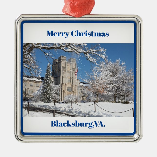 Blacksburg. VA Tech, Ornamento de Navidad (Frente)