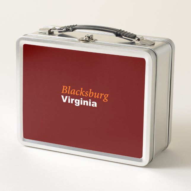 Blacksburg, Virginia Metalizado Lunch Box (Anverso)