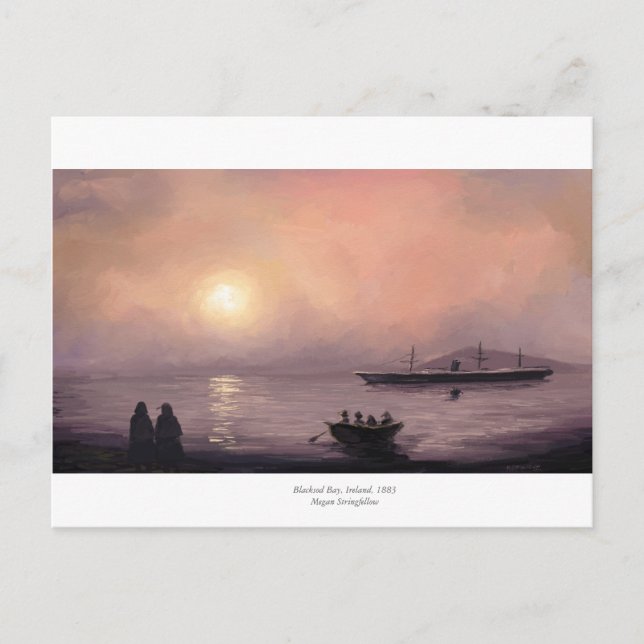 Blacksod Bay, postal de 1883 (Anverso)