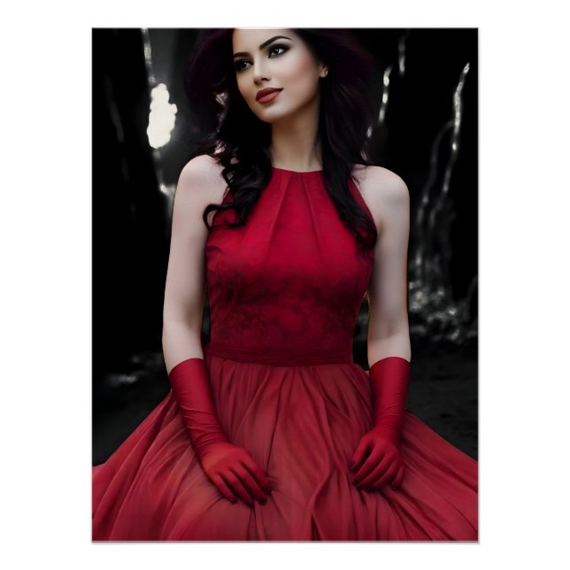 BlackWhiteRed glossy poster (Anverso)