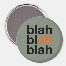 Blah Blah Blah - Imán Minimalista