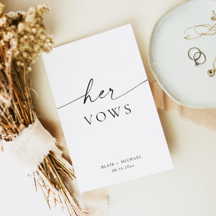 BLAIR Boho Minimalista su tarjeta de voto Boda