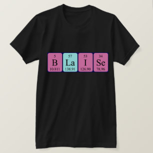 Blaise camisa de nombre de tabla periódica