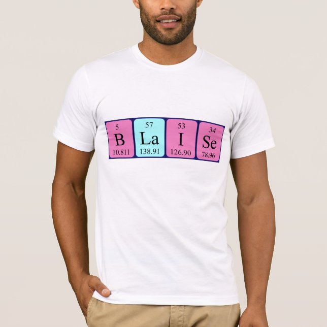 Blaise camisa de nombre de tabla periódica (Anverso)