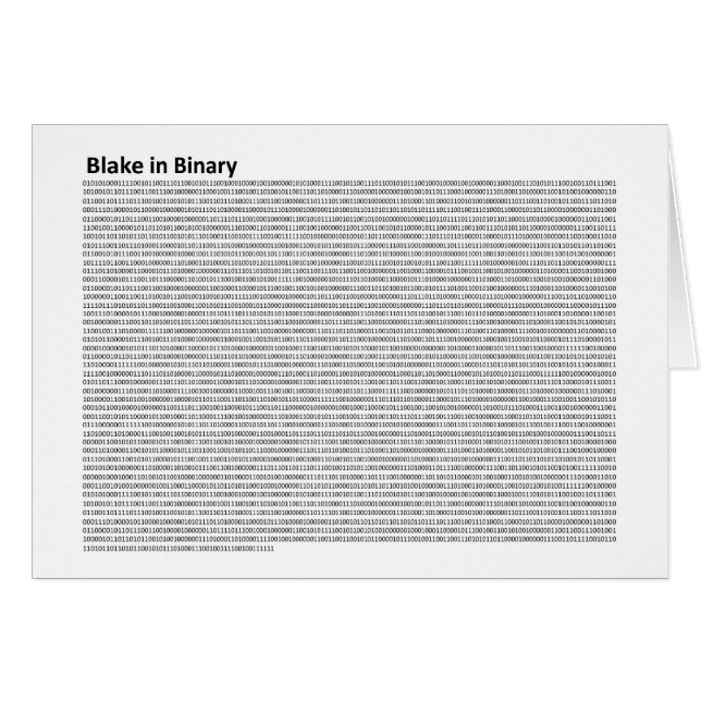 Blake en tarjeta binaria (Anverso (Horizontal))
