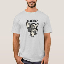 Blakgraz Lucy el perro con audífonos camiseta