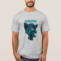Blakgraz Lucy el perro con audífonos camiseta