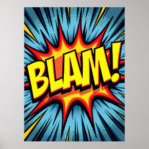 ¡BLAM! Poster de historietas de arte pop